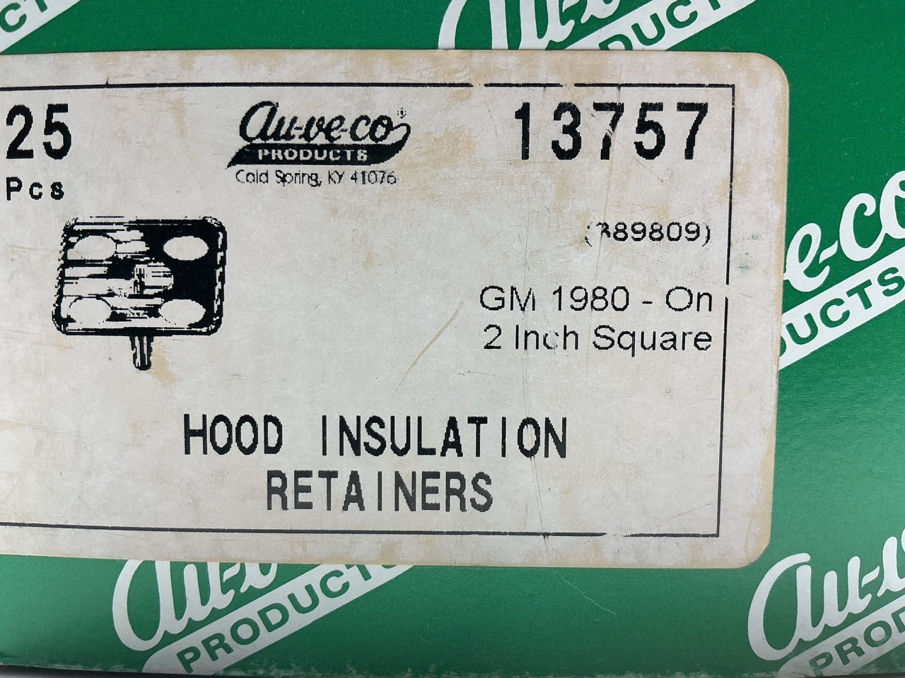 Auveco 13757 Hood Insulation Retainers 2'' X 2'' Qty 25