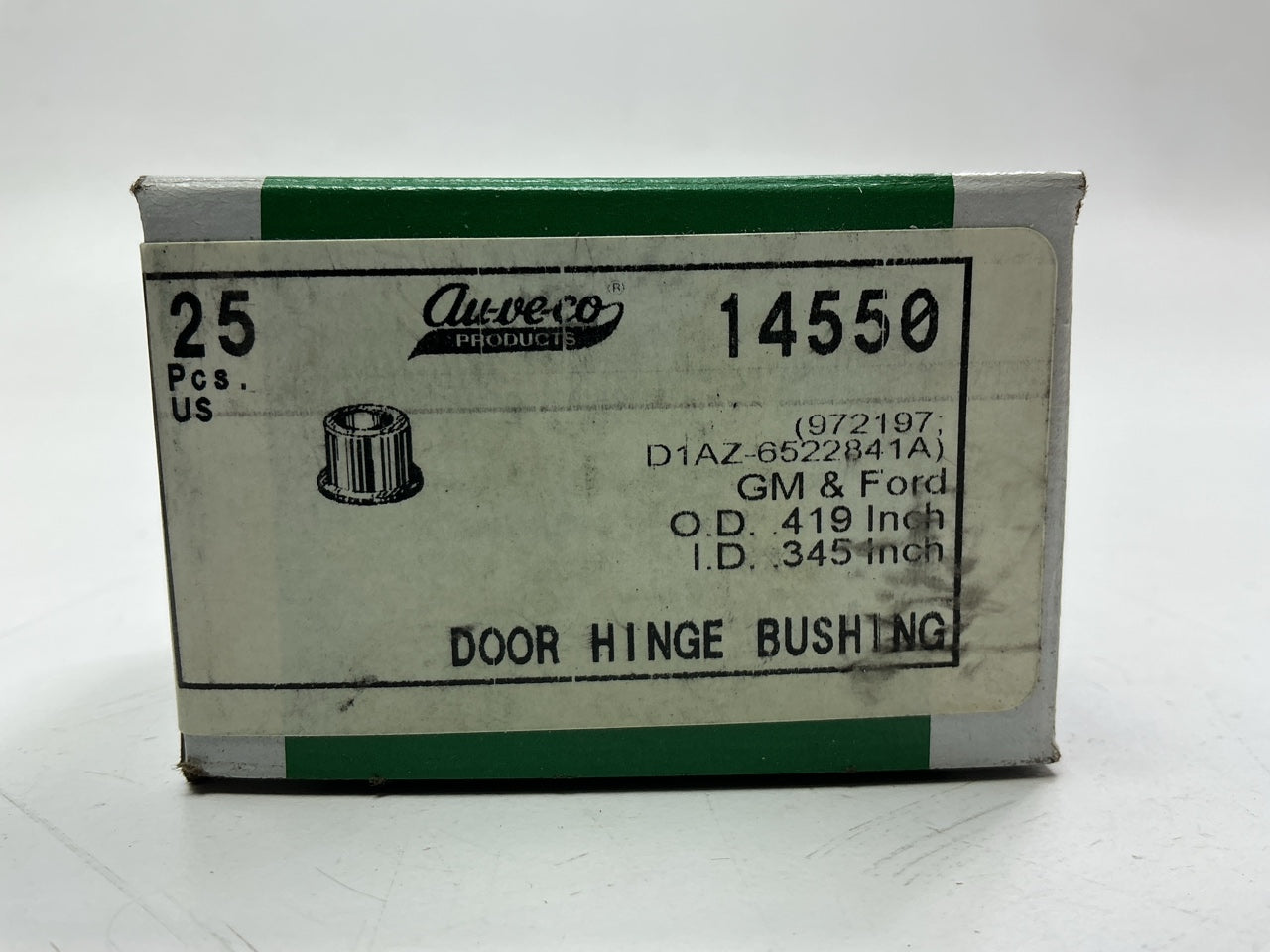 Auveco 14550 Door Hinge Bushings 27/64 O.D. 11/32 I.D. Qty 25