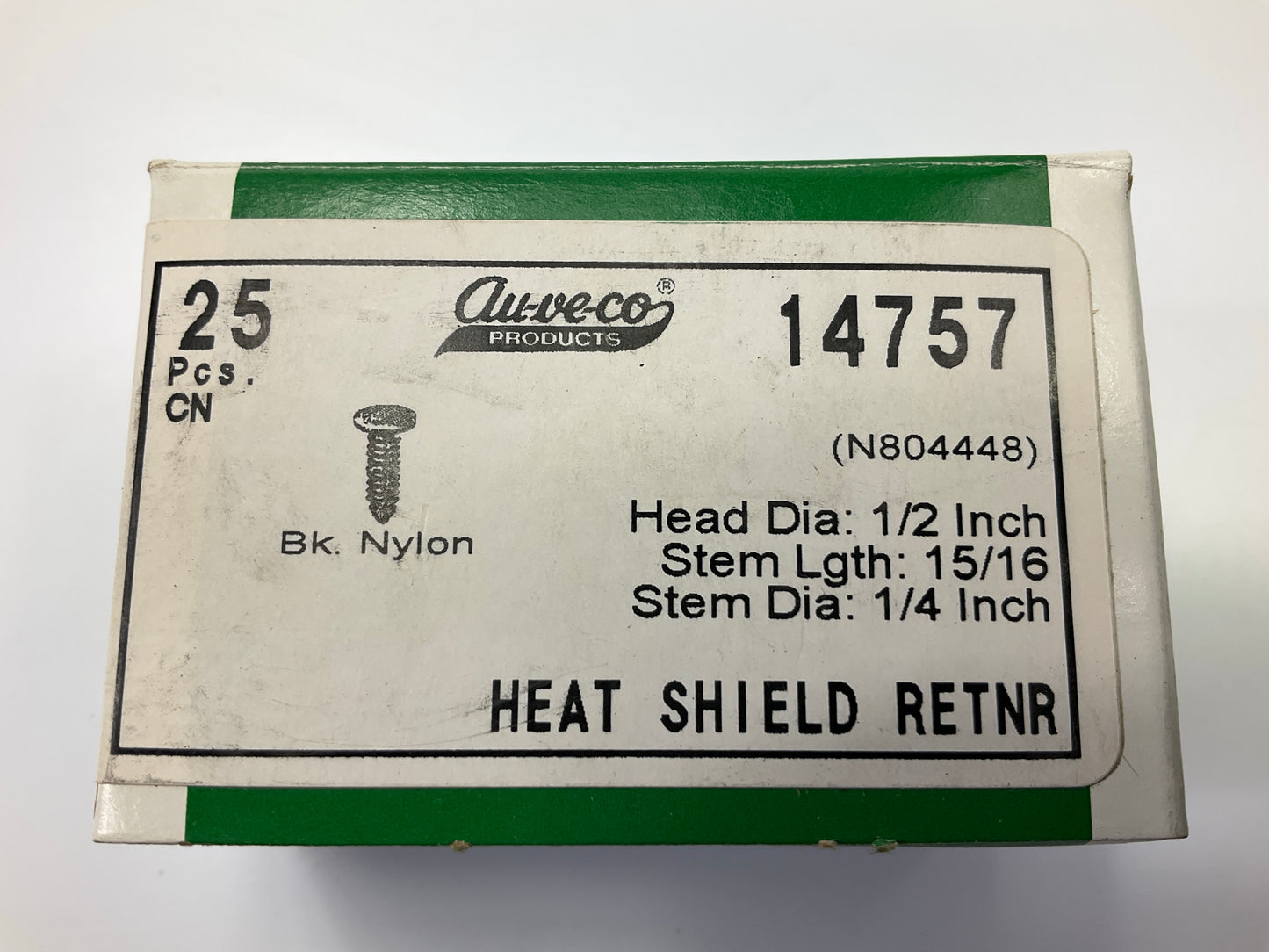 Auveco 14757 Engine Mount Heat Shield Retainer Clips Ford N804448 - Qty 25 Pcs