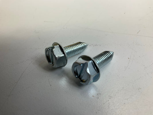 (50) Auveco 16826 M6-1.0 X 20 Zinc Slotted Hex Washer Head License Plate Screw