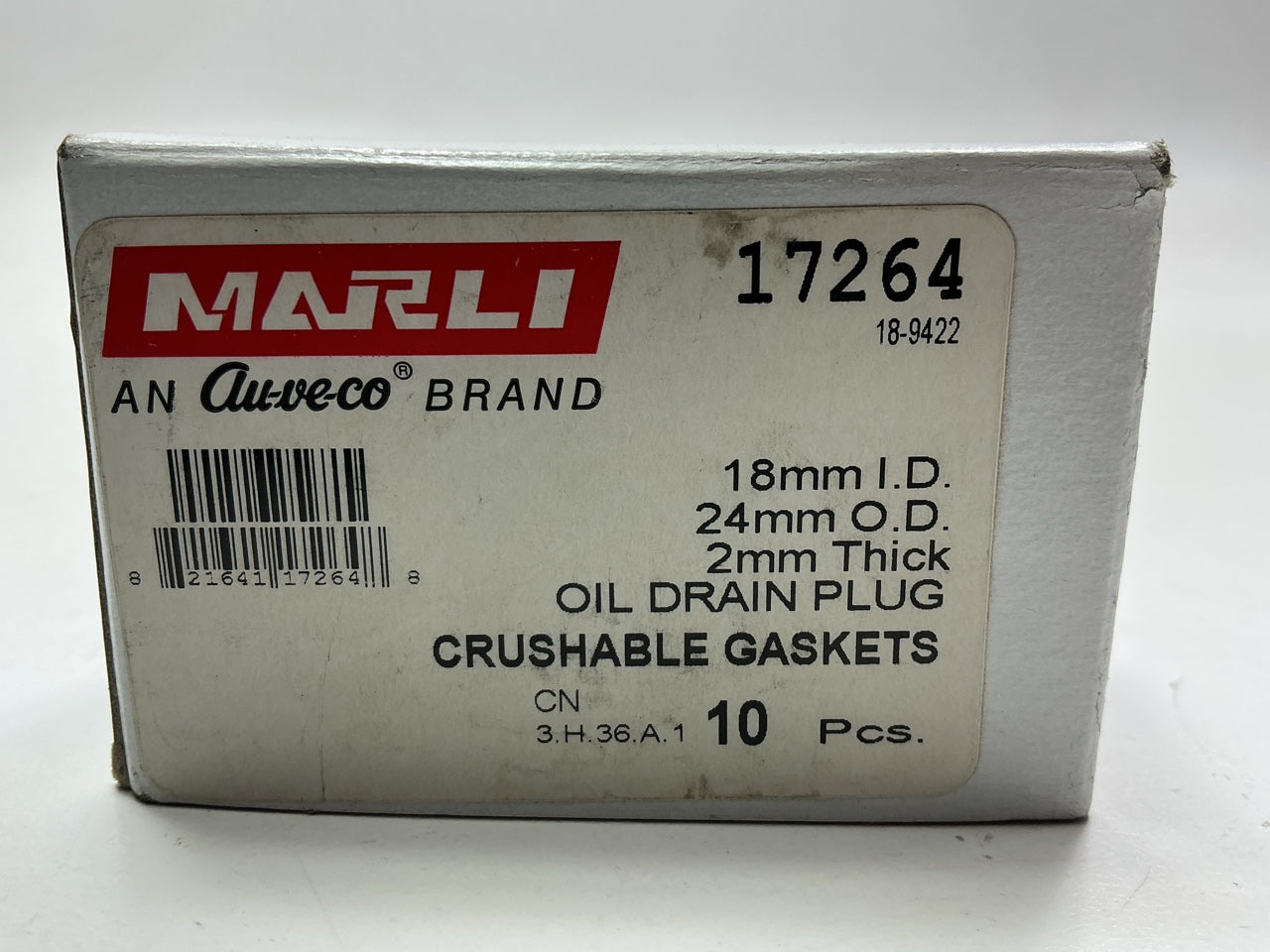 (10) Auveco 17264 Oil Drain Plug Crushable Gaskets 18mm I.D.