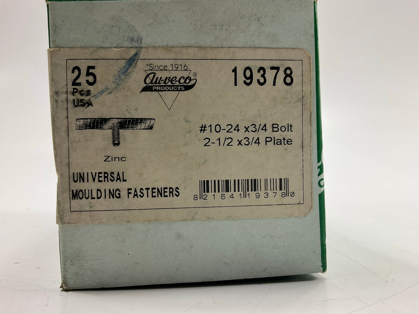 Auveco 19378 Universal Moulding Fasteners #10-24 X 3/4'' Bolt Qty 25
