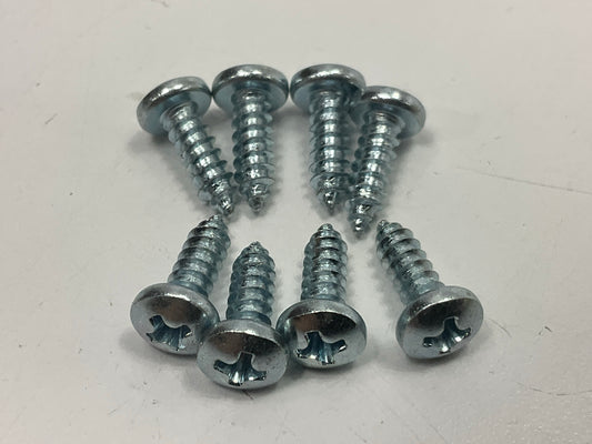 Auveco 1940 #8 X 1/2 Phillips Pan Head Tapping Screws, Plated Zinc, 100 Pack