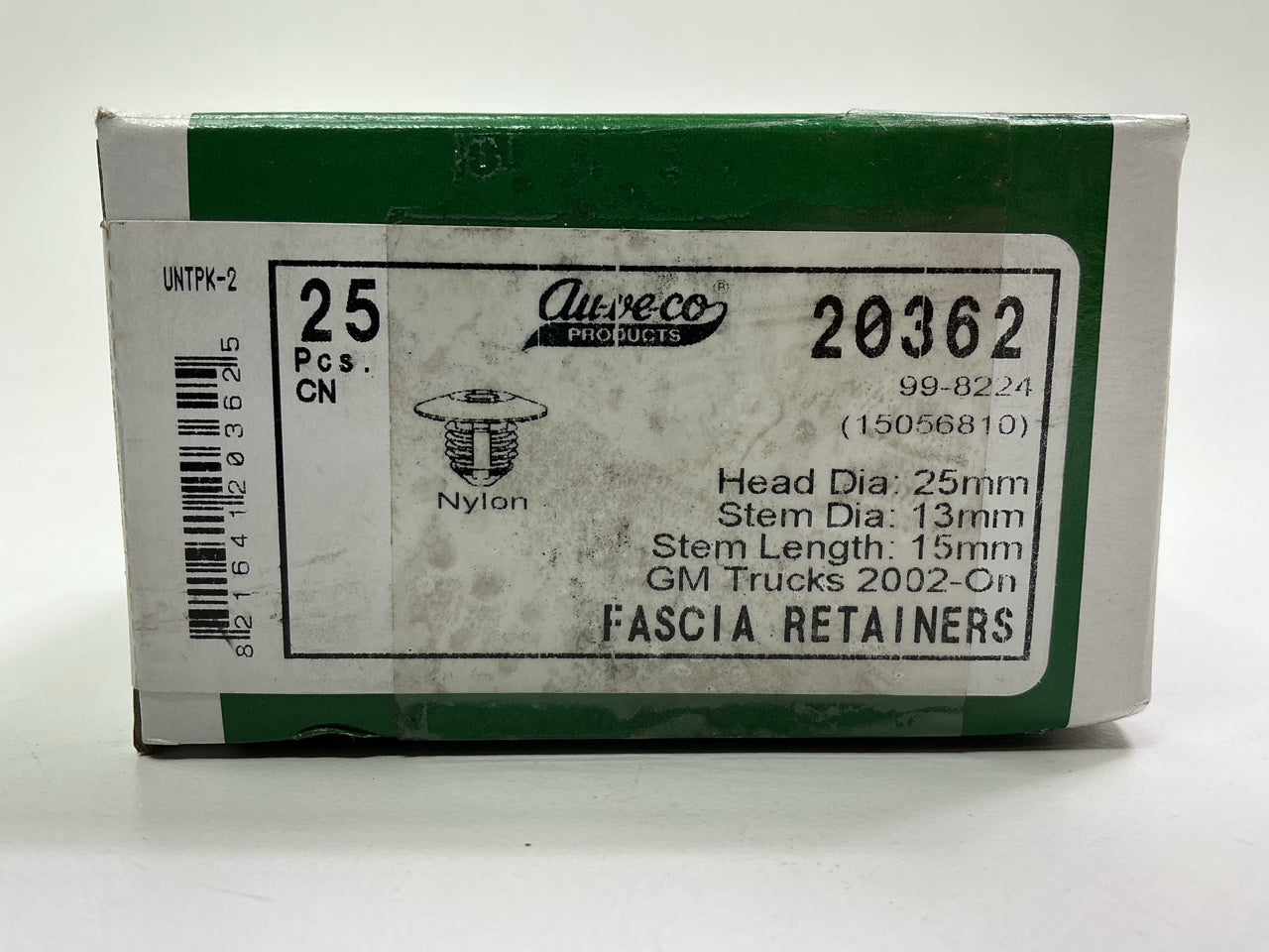 Auveco 20362 Bumper Fascia Retainer GM S & T Trucks 2002-Up Qty 25