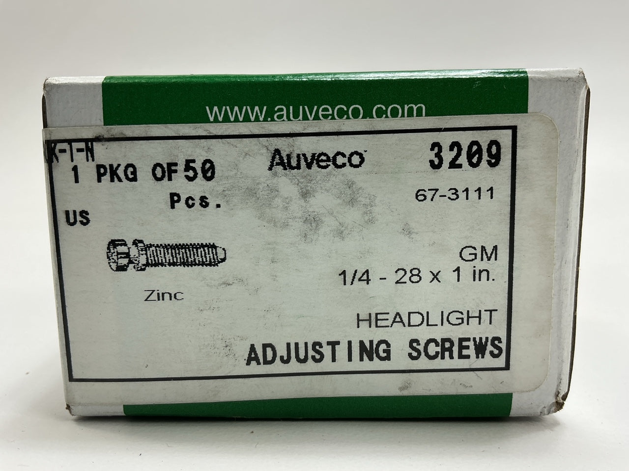Auveco 3209 1/4''-28 X 1'' Phillips Headlight Adjusting Screw Qty 50