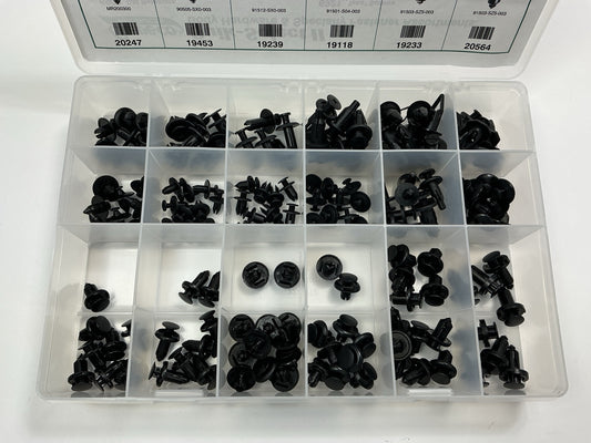 Auveco 6914 Push-Type Retainer Clip Assortment Kit - HONDA & ACURA, 163 Pcs