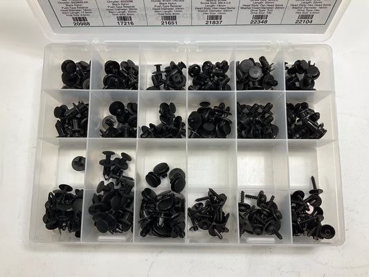 Auveco 6946 Engine Cover Fastener Retainer Clip Assortment Pack, 250 Pcs