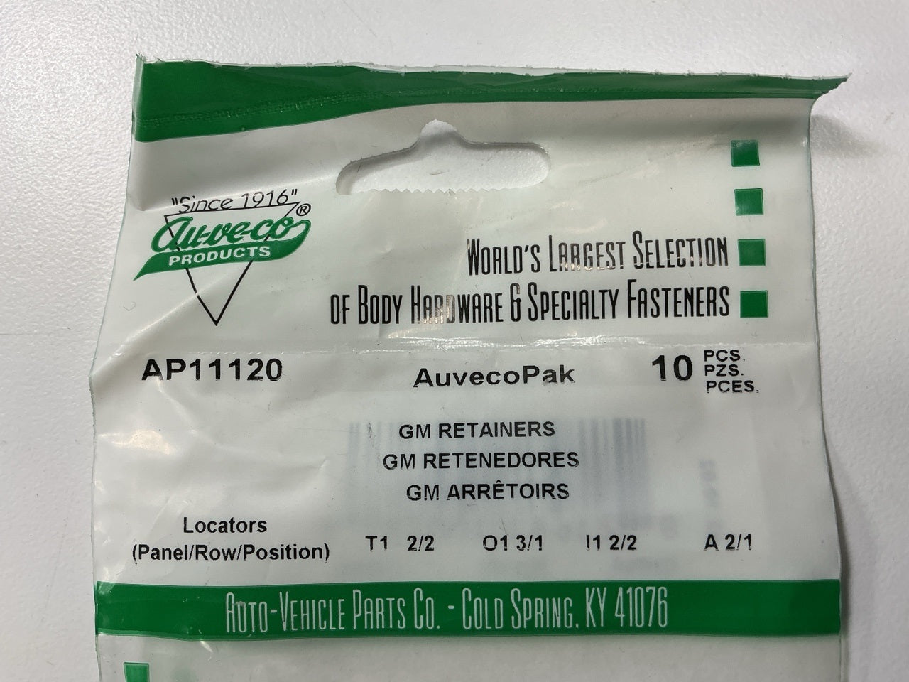 Auveco AP11120 Door Weatherstrip Retainer GM 1963- Up Qty 30