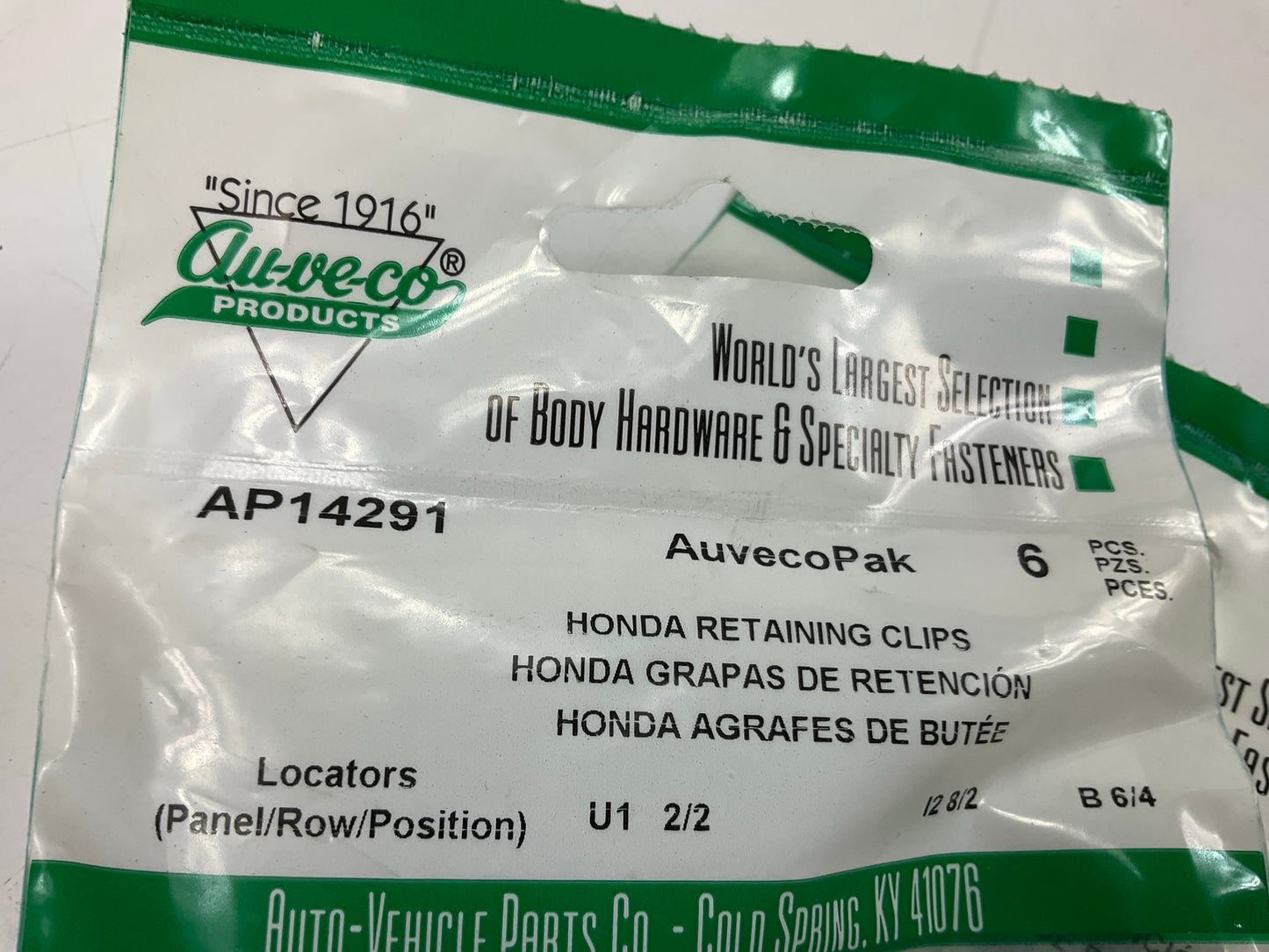 Auveco AP14291 Honda Retaining Clip Qty 48