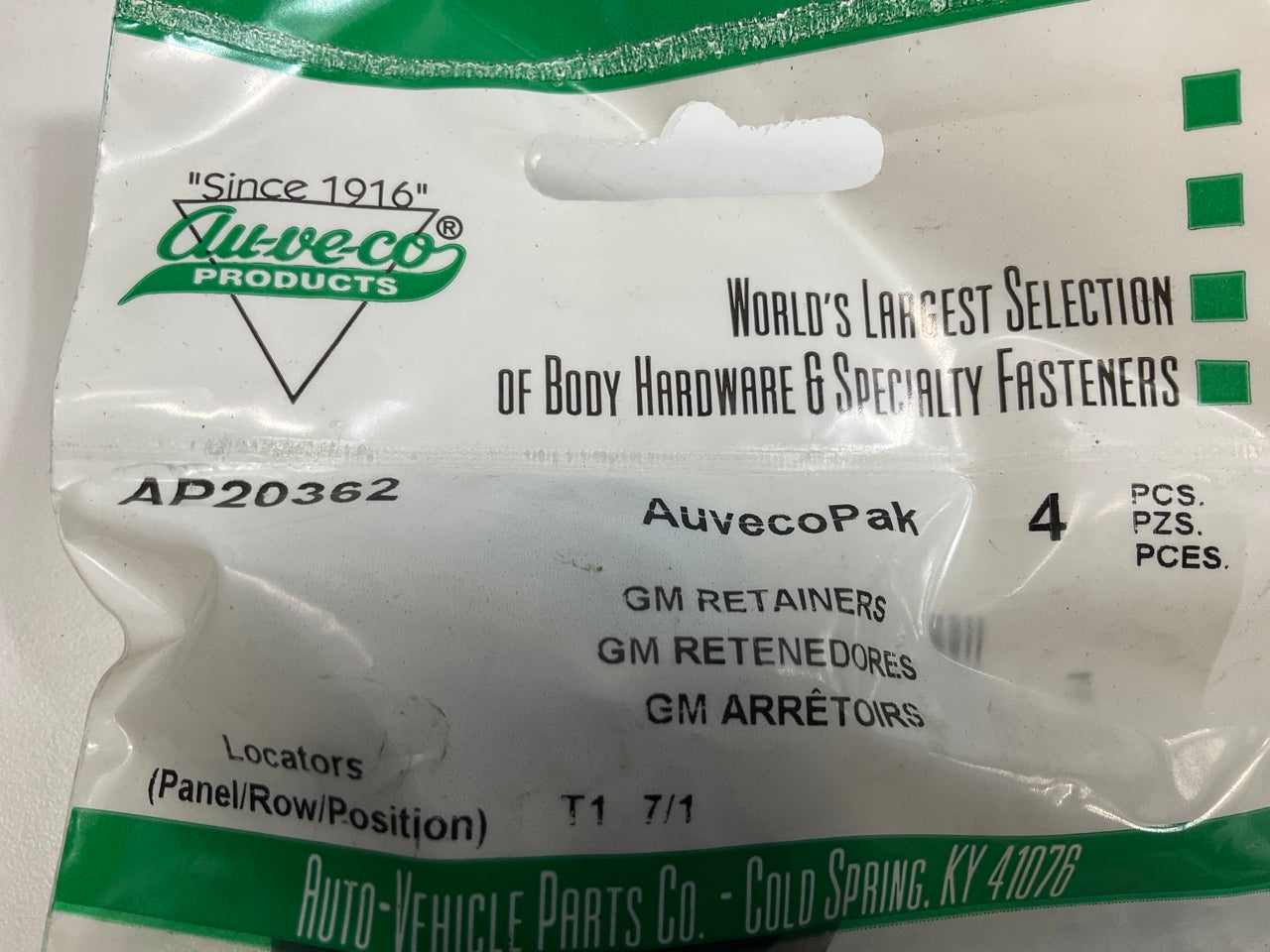 Auveco AP20362 Bumper Fascia Retainer GM S & T Trucks 2002 - Up Qty 96