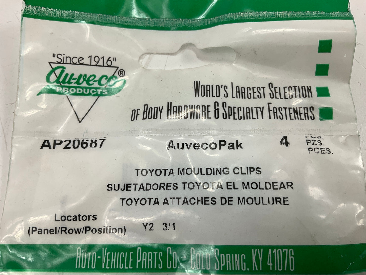 Auveco AP20687 Rocker & Fender Flare Clips With Sealer Qty 28