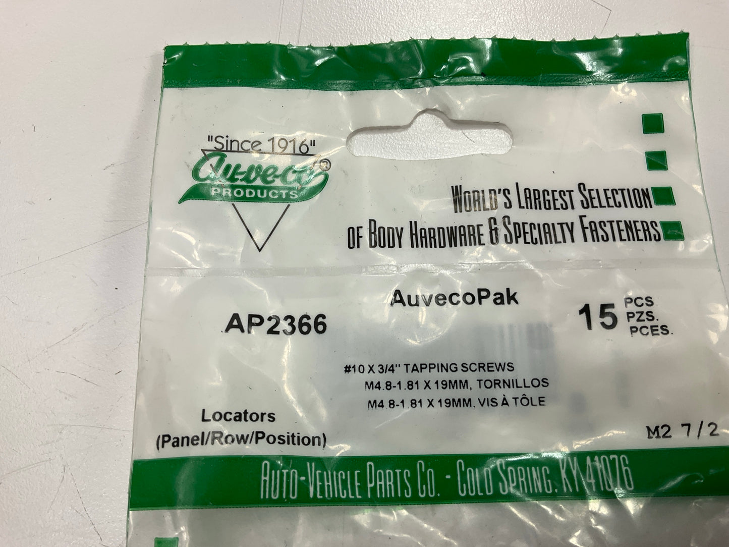 Auveco AP2366 Phillips Pan Head Tapping Screws