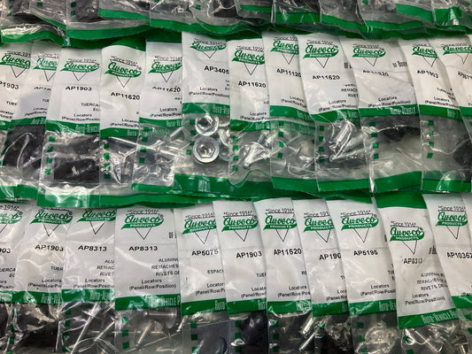 Wholesale Lot # 10 - Auveco Retainer Clips & Hardware Lot, 250 Packs As Shown