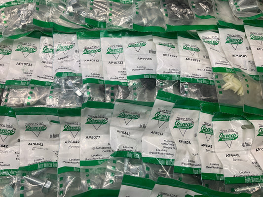 Wholesale Lot # 11 - Auveco Retainer Clips & Hardware Lot, 250 Packs As Shown
