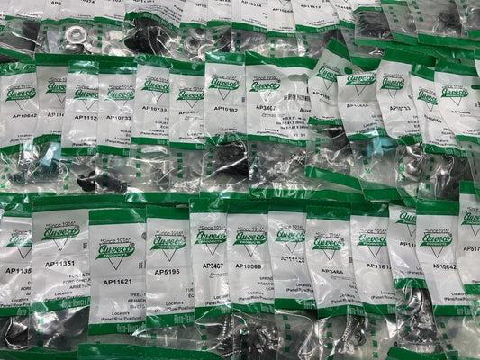 Wholesale Lot # 13 - Auveco Retainer Clips & Hardware Lot, 250 Packs As Shown