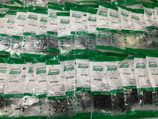 Wholesale Lot # 5 - Auveco Retainer Clips & Hardware Lot, 250 Packs As Shown