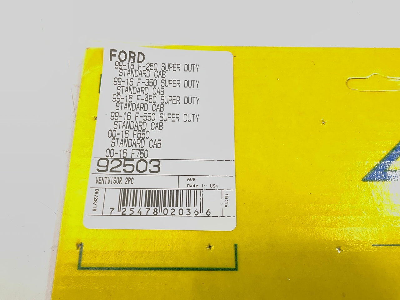 AVS 92503 FRONT Vent Visor Window Deflectors - 1999-2016 Ford F-250 / F-750