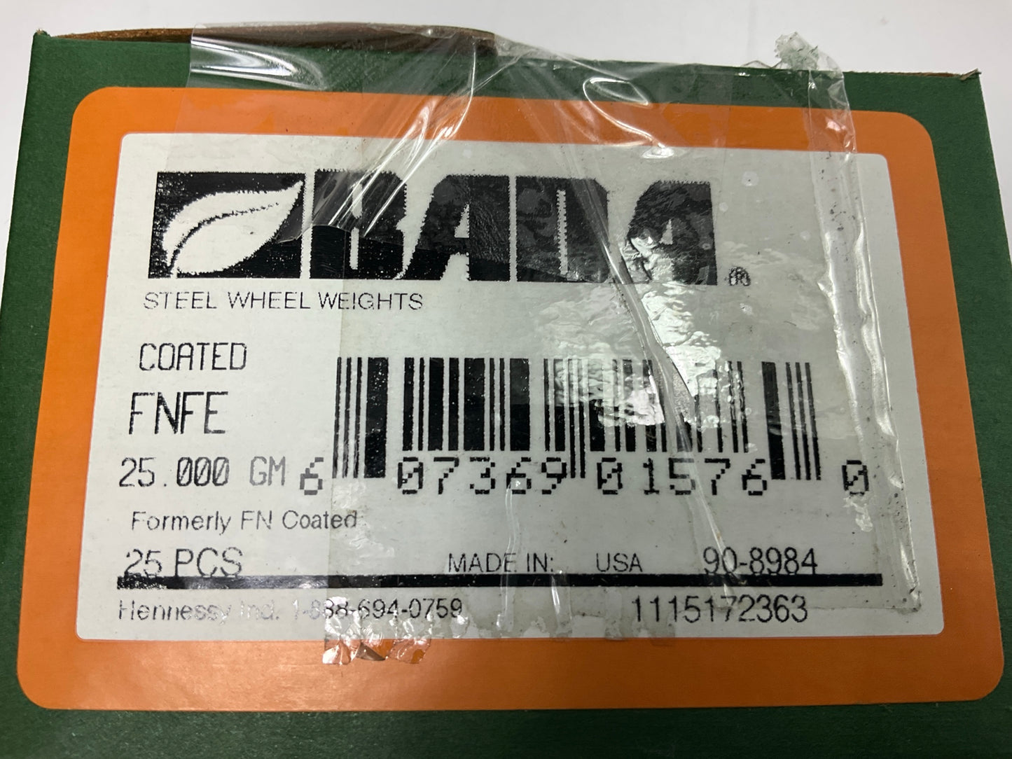 BADA FNFE25000 Coated Steel Wheel Balancing Weights 25 Grams Each, Box Of 25