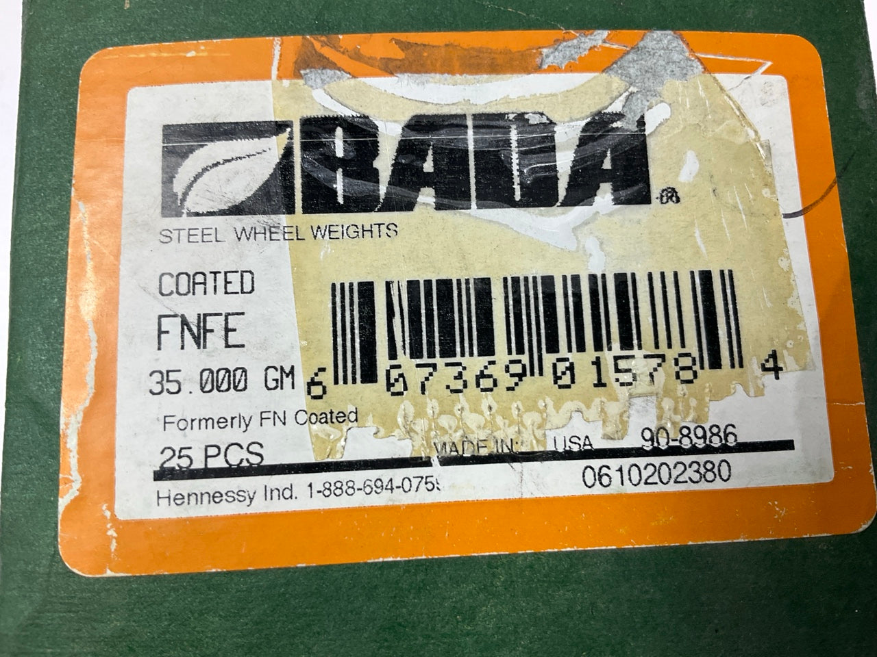 (25) Bada FNFE35 Coated Steel FNFE Wheel Weights, 35.00 Grams