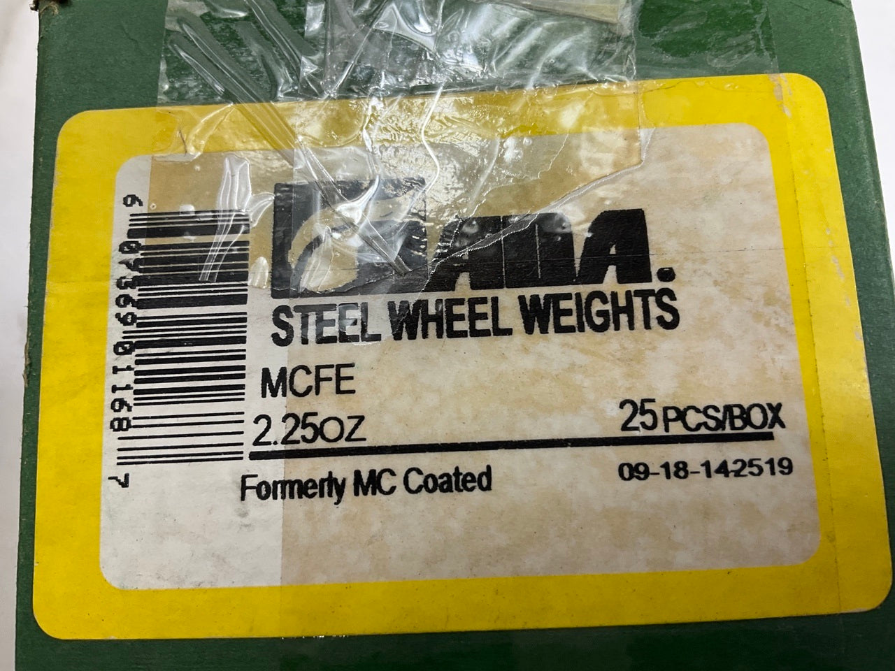 Bada MCFE225 Coated Steel Wheel Weights, 2.25 Oz, Box Of 22