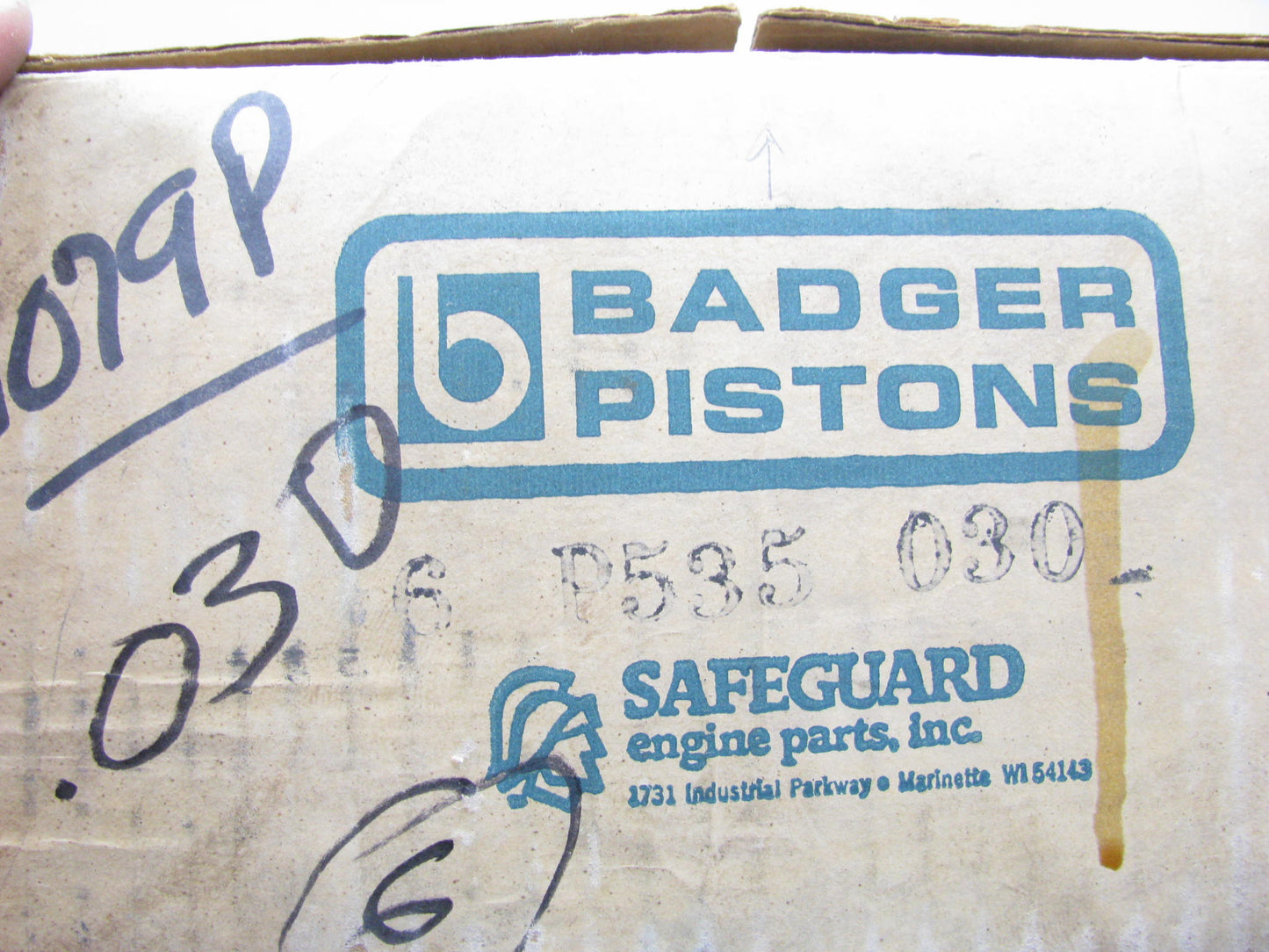 (6) Badger P535-030 Engine Piston .030'' 1963-1983 Chevrolet 292-L6