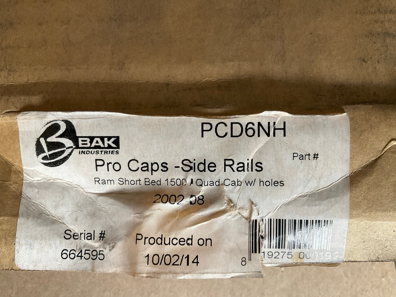Bak PCD6NH Pro Caps Bedrail Protectors For 2002-08 Ram 1500 Quad Cab Short Bed