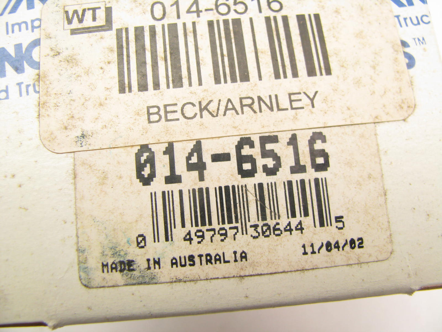 Beck Arnley 014-6516 Main Bearings - Standard 1986-97 Acura 2.5L 2.7L
