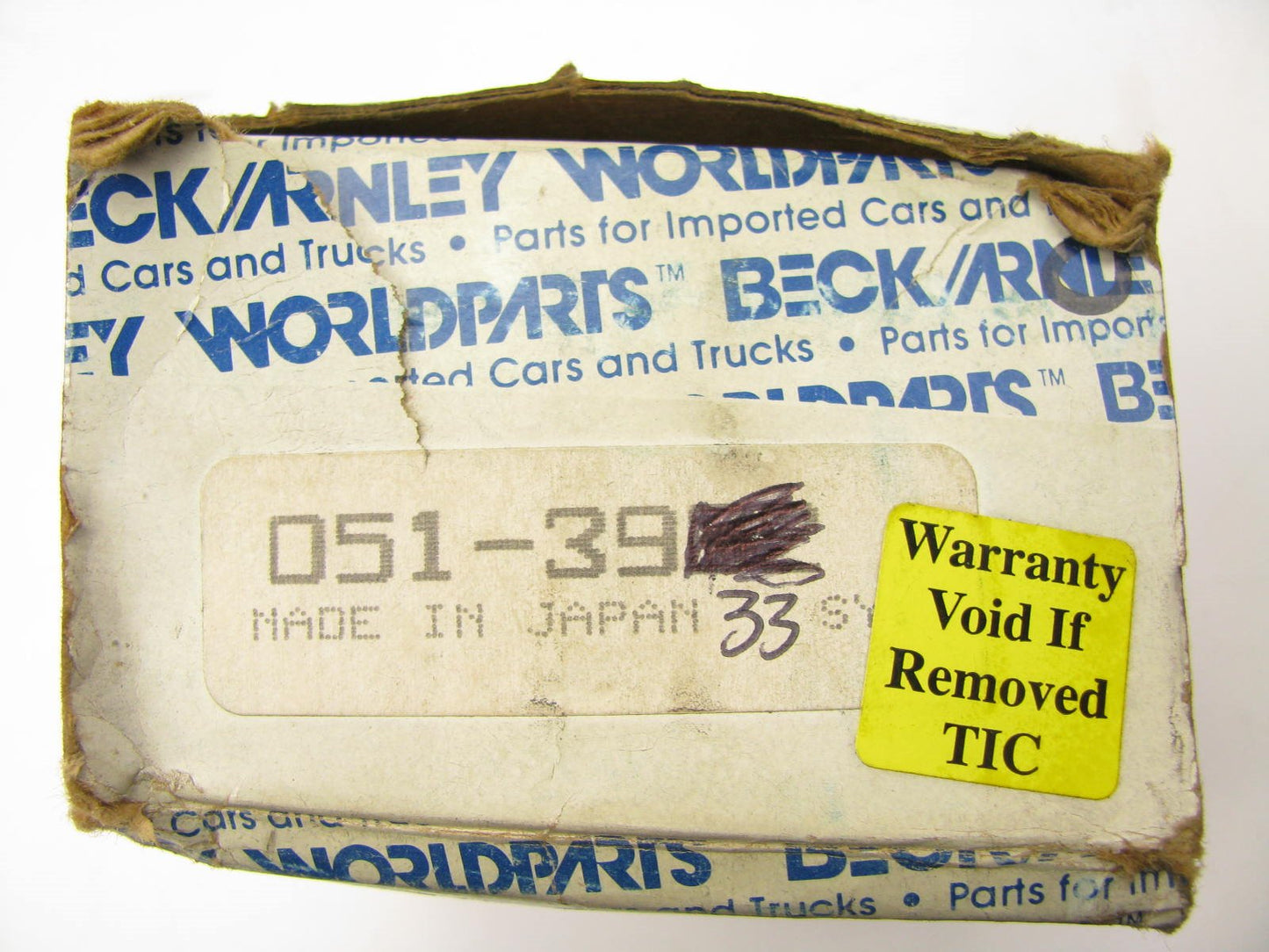 Beck Arnley 051-3933 Wheel Bearing - KOYO, Made In Japan