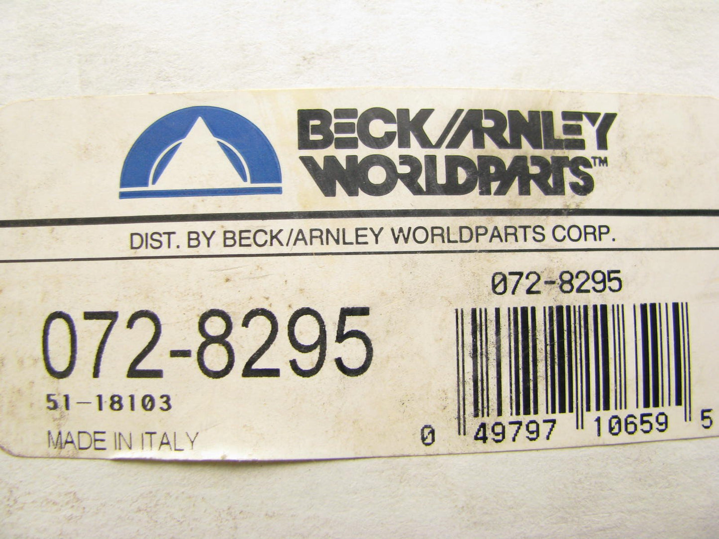 Beck Arnley 072-8295 Brake Master Cylinder - 89-91 Audi 100 Quattro, 84-88 5000