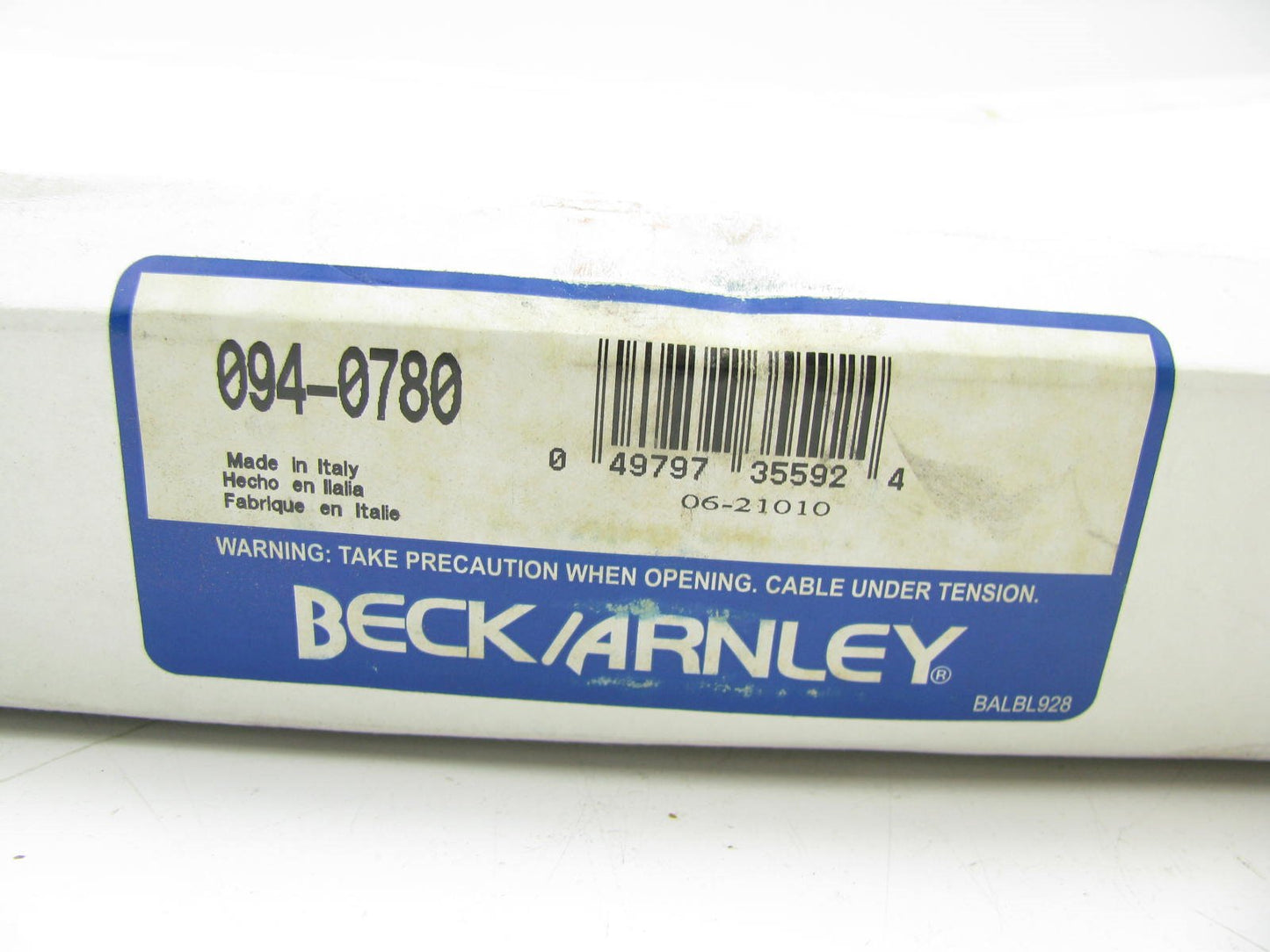 Beck Arnley 094-0780 Rear Right Parking Brake Cable For 1989-1991 Toyota Camry