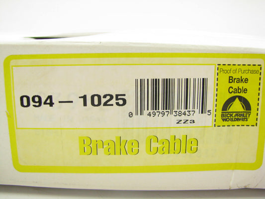 Beck Arnley 094-1025 Rear Parking Brake Cable For 1989-1994 Subaru Justy