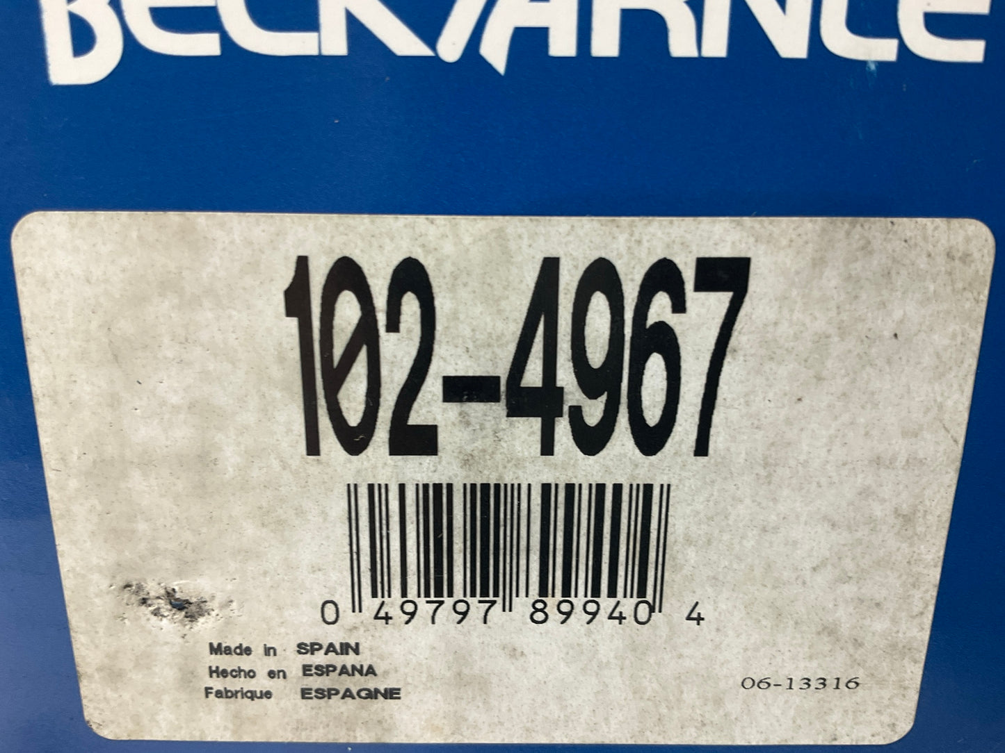 (2) Beck Arnley 102-4967 FRONT LOWER Suspension Control Arm And Ball Joint