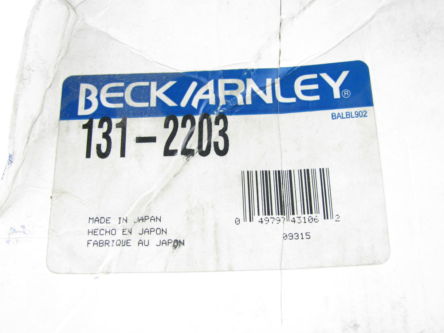 Beck Arnley 131-2203 Water Pump For 1994-1995 Toyota 4Runner, Pickup 3.0L-V6