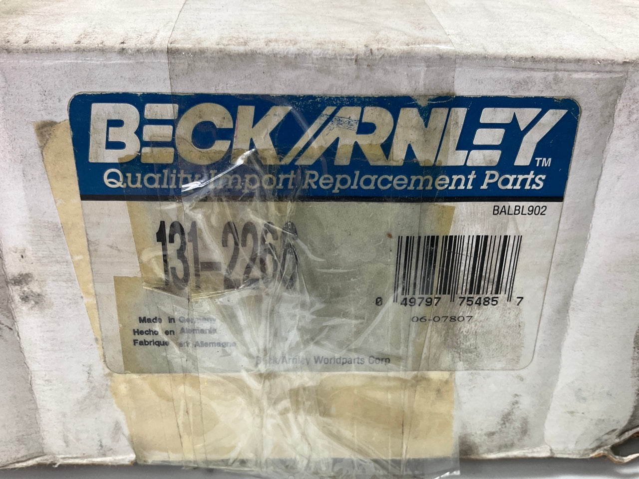 Beck Arnley 131-2266 Water Pump - Made In Germany