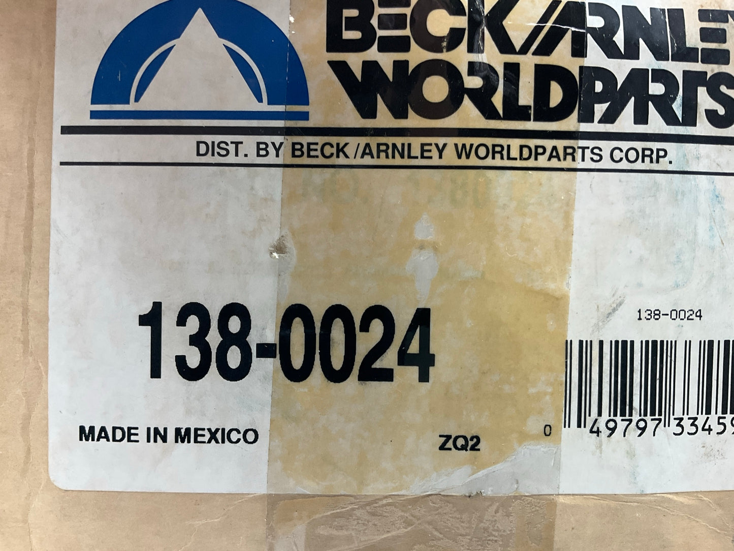 Beck Arnley 138-0024 Radiator Cooling Fan Motor