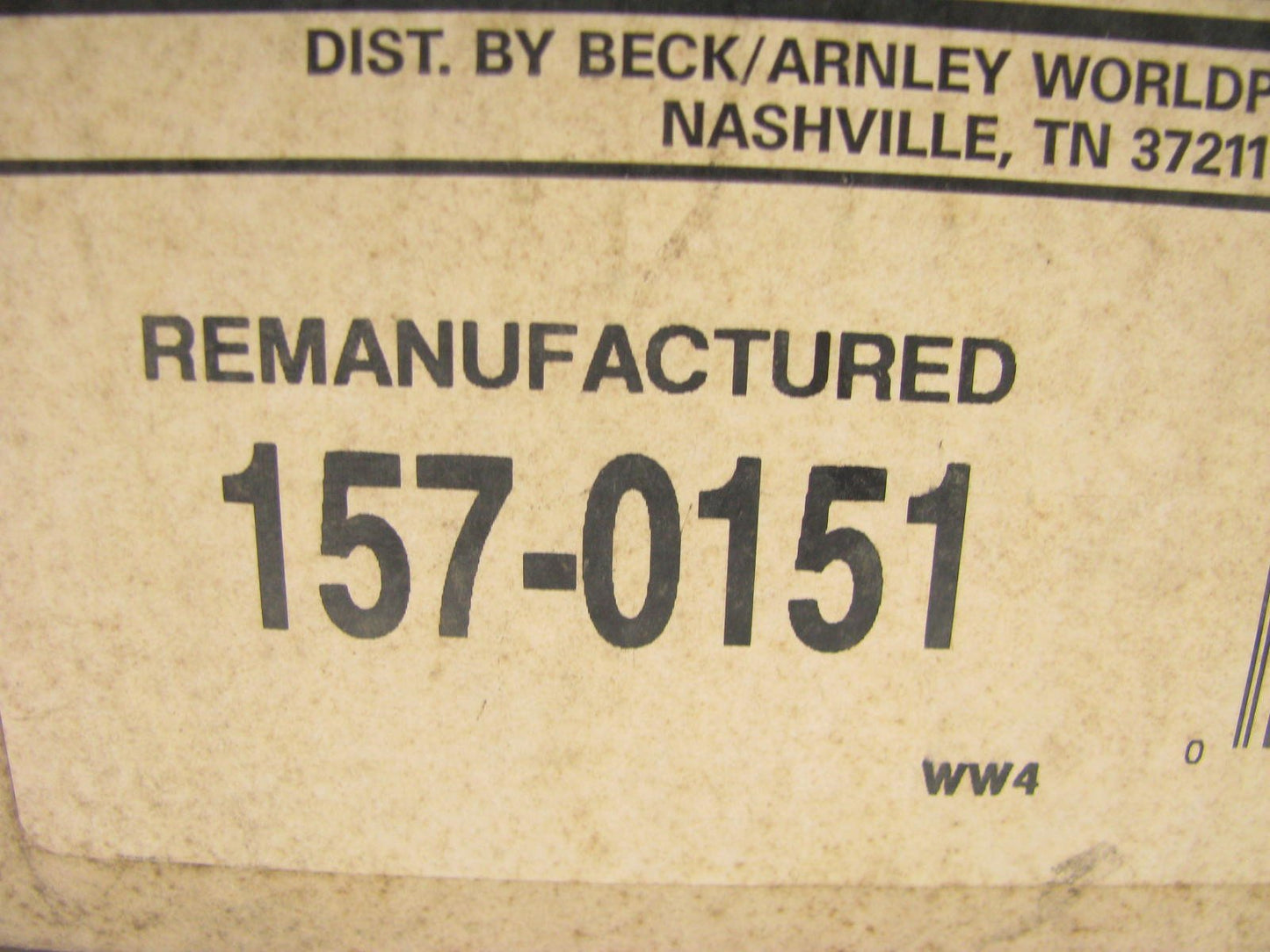 Reman. Beck Arnley 157-0151 Mass Air Flow Meter MAF Sensor - 83-87 Impulse 1.9L