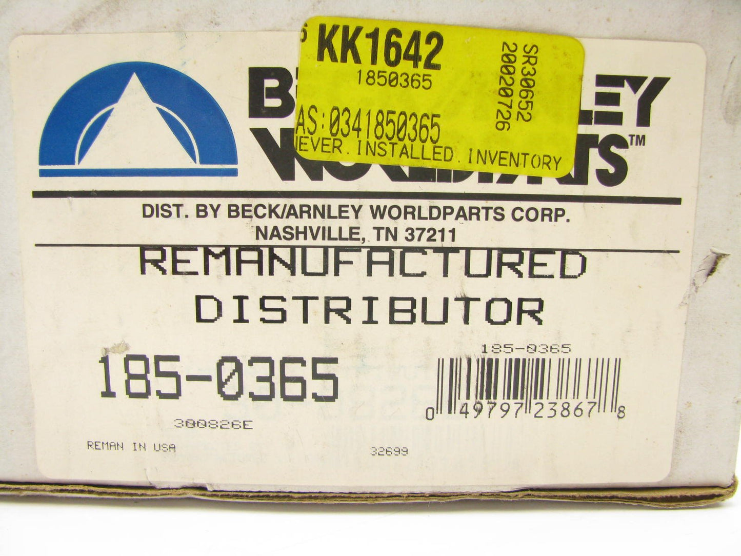 Beck Arnley 185-0365 Reman Distributor for 1986-1987 Mazda 626 2.0L-L4