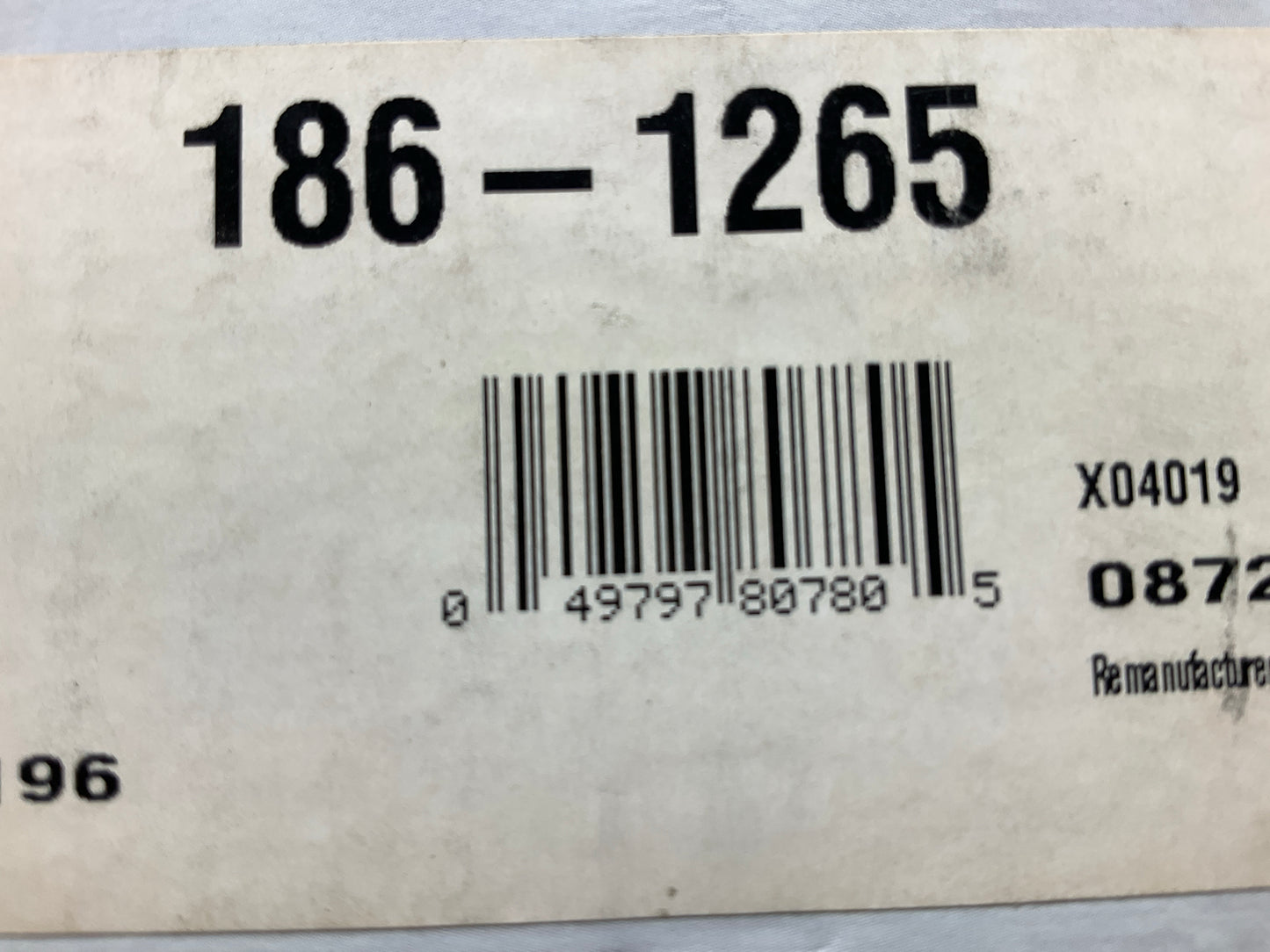 REMAN. Beck Arnley 186-1265 Alternator, 150 Amp