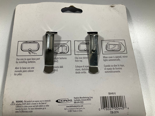 Bell 00440-8 Lighted Visor Mirror - Uses AAA Batteries