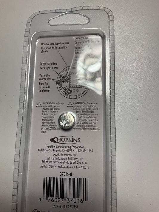 Bell 37016-8 Analog Alarm Clock Mounts With Hook And Loop Tape
