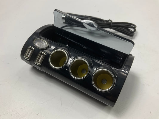Bell 22-1-39279-8 5-Outlet 12V Power Station, Dash Mount, (2) USB + (3) 12V Port