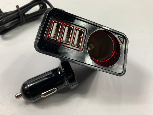 Bell 39560-8 4ft Cable Cord - 3 USB To 12V Car Power Supply Outlet