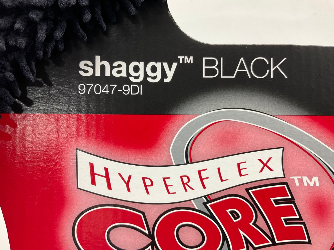 Bell 97047-9DI Shaggy BLACK Steering Wheel Cover W/Hyperflex Core 14.5-15.5''