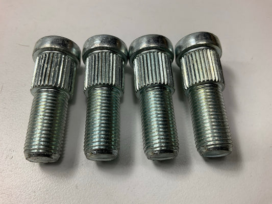 (4) Bendix 142100 1/2-20 Serrated Wheel Stud - .620'' Knurl, 1-5/8'' Length