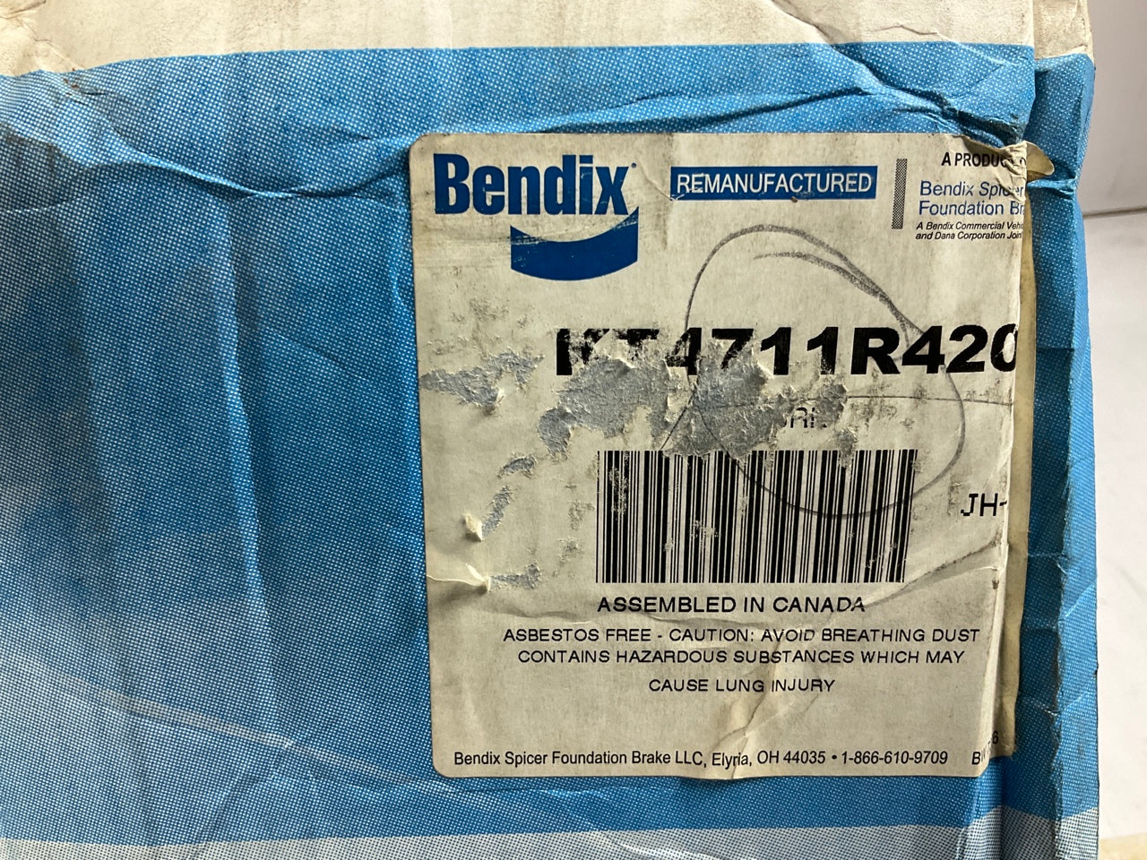 Bendix KT4711R420 4711Q Brake Shoes With Hardware, 16-1/2'' X 8-5/8''