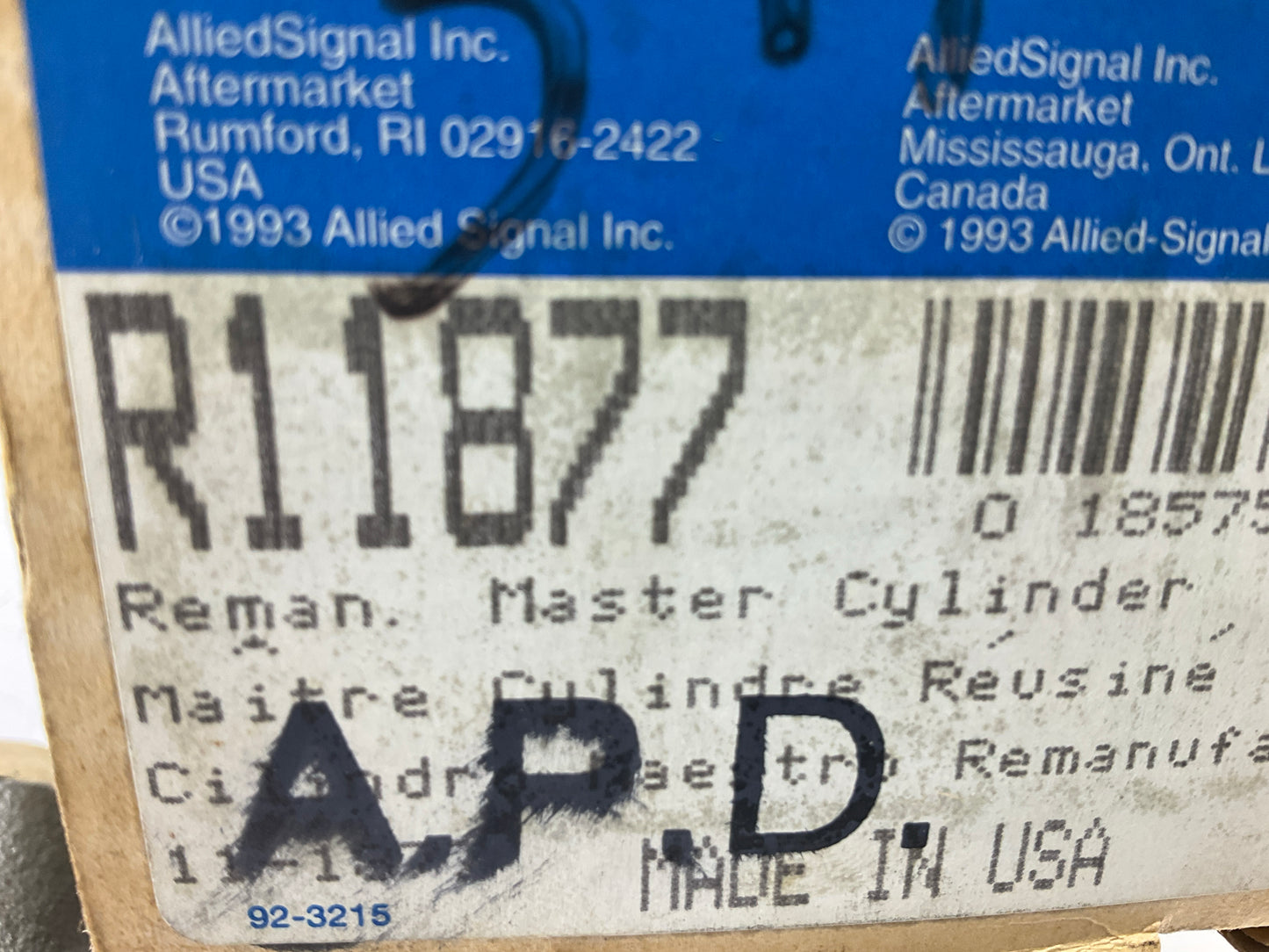 REMAN. Bendix R11877 Brake Master Cylinder For 1980-1983 Mazda GLC