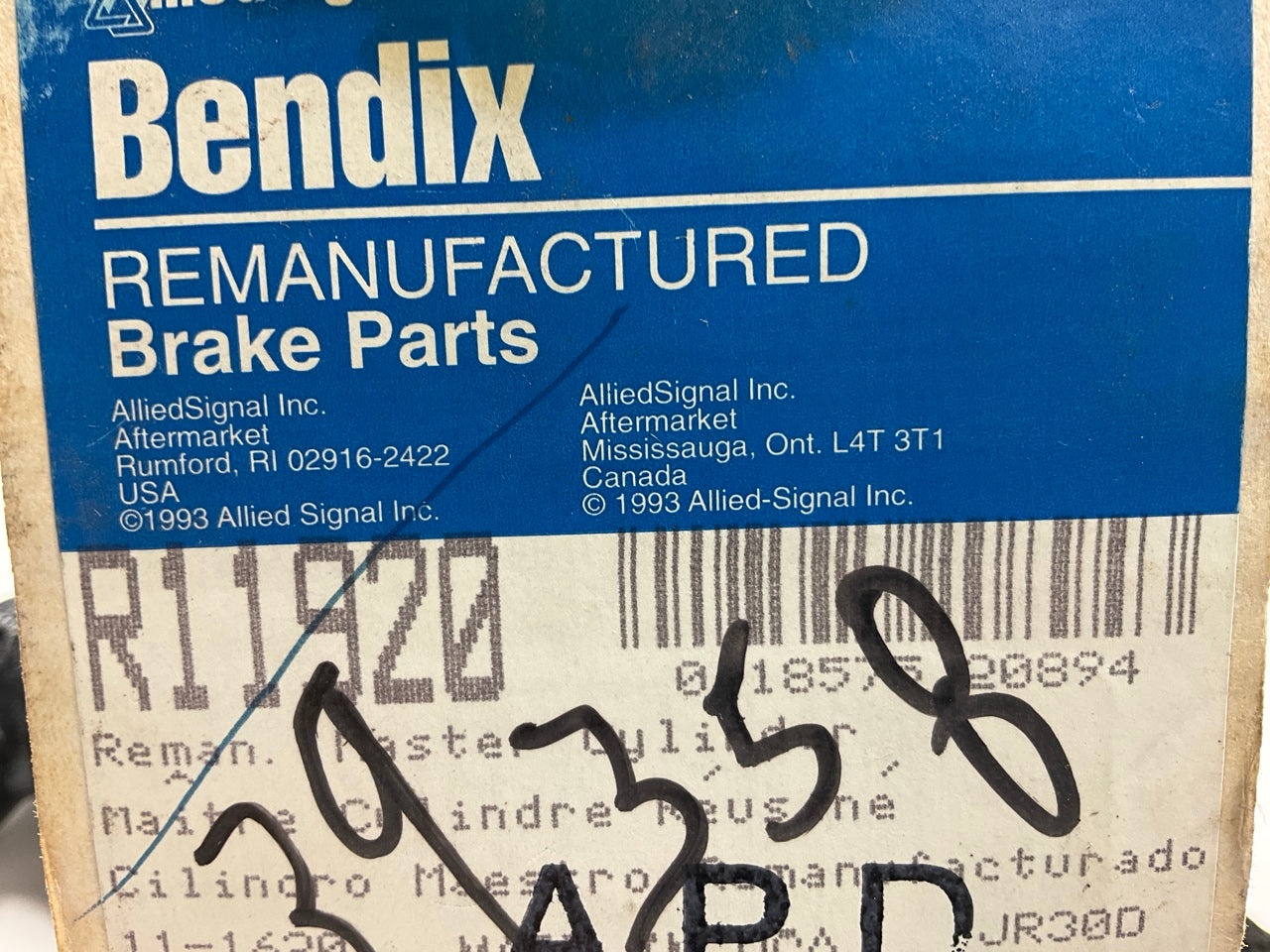REMAN. Bendix R11920 Brake Master Cylinder For 1981-1982 Mazda 626