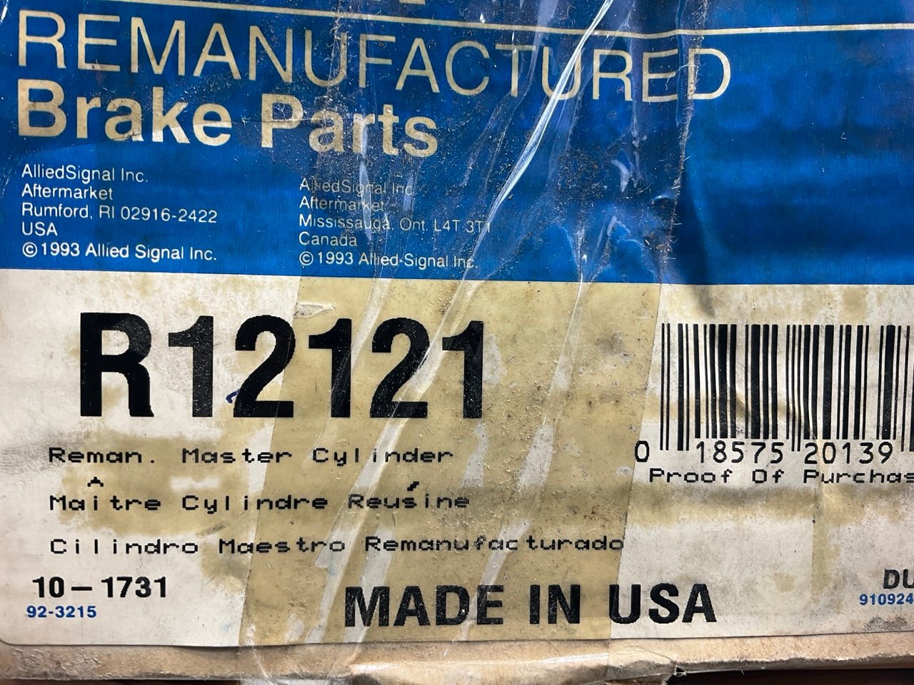 REMAN Bendix R12121 Brake Master Cylinder
