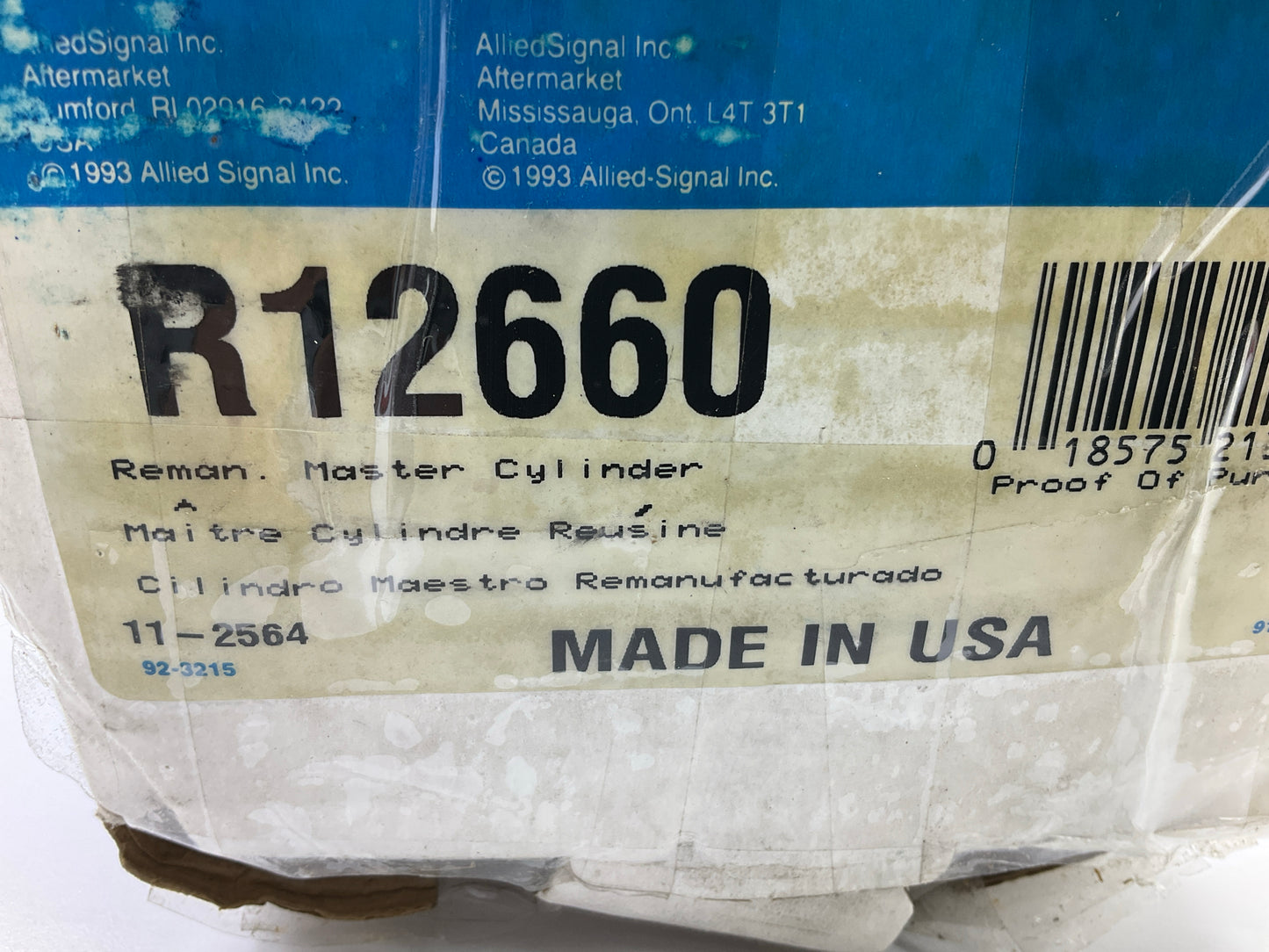 REMAN. Bendix R12660 Brake Master Cylinder For 1990-1992 Ford Probe