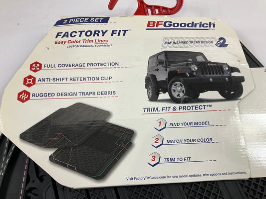 BFGoodrich 580-10 Rubber All-Weather Floor Mats, Black, For Jeep 25.5''x17.75''